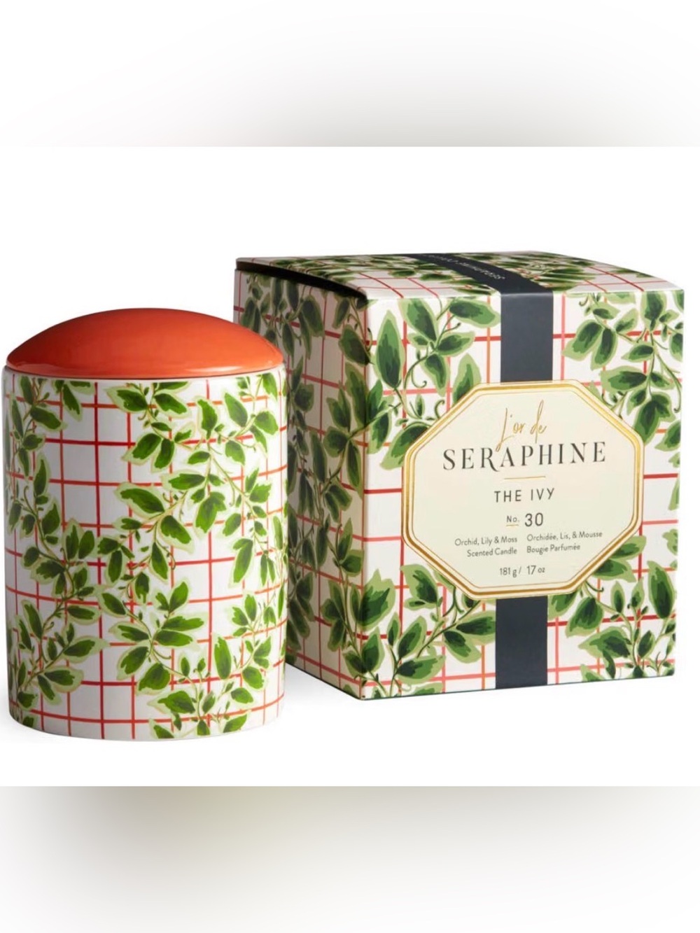 L’or De Seraphine The Ivy No. 30 Candle 17oz Large Size Orchid Lily Moss